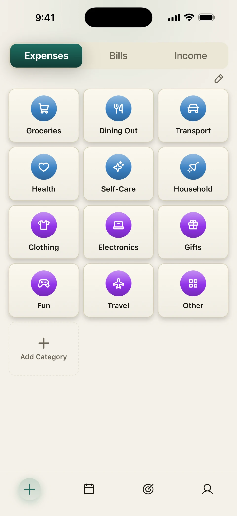 Add expense screen